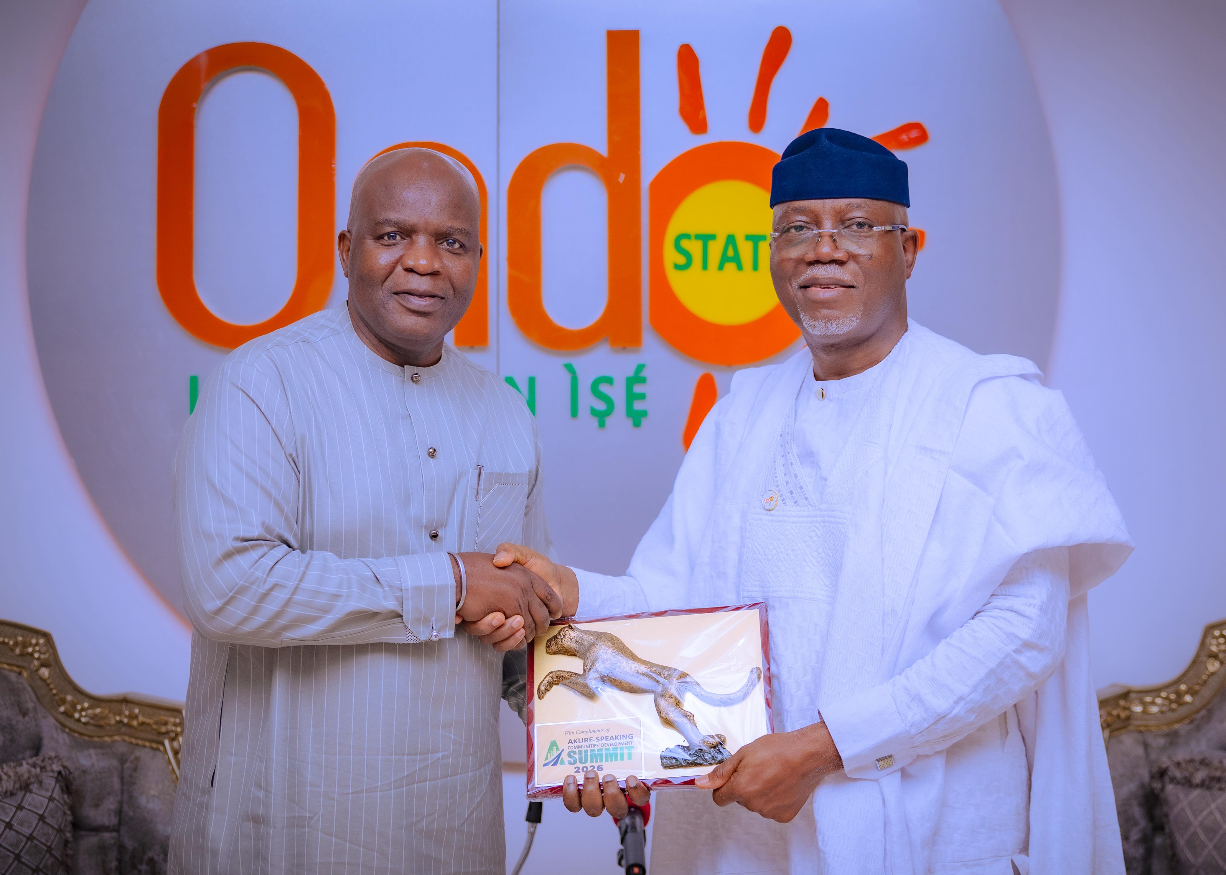 GOVERNOR AIYEDATIWA PLEDGES SUPPORT FOR AKURE SPEAKING COMMUNITIES DEVELOPMENT SUMMIT OUTCOME
